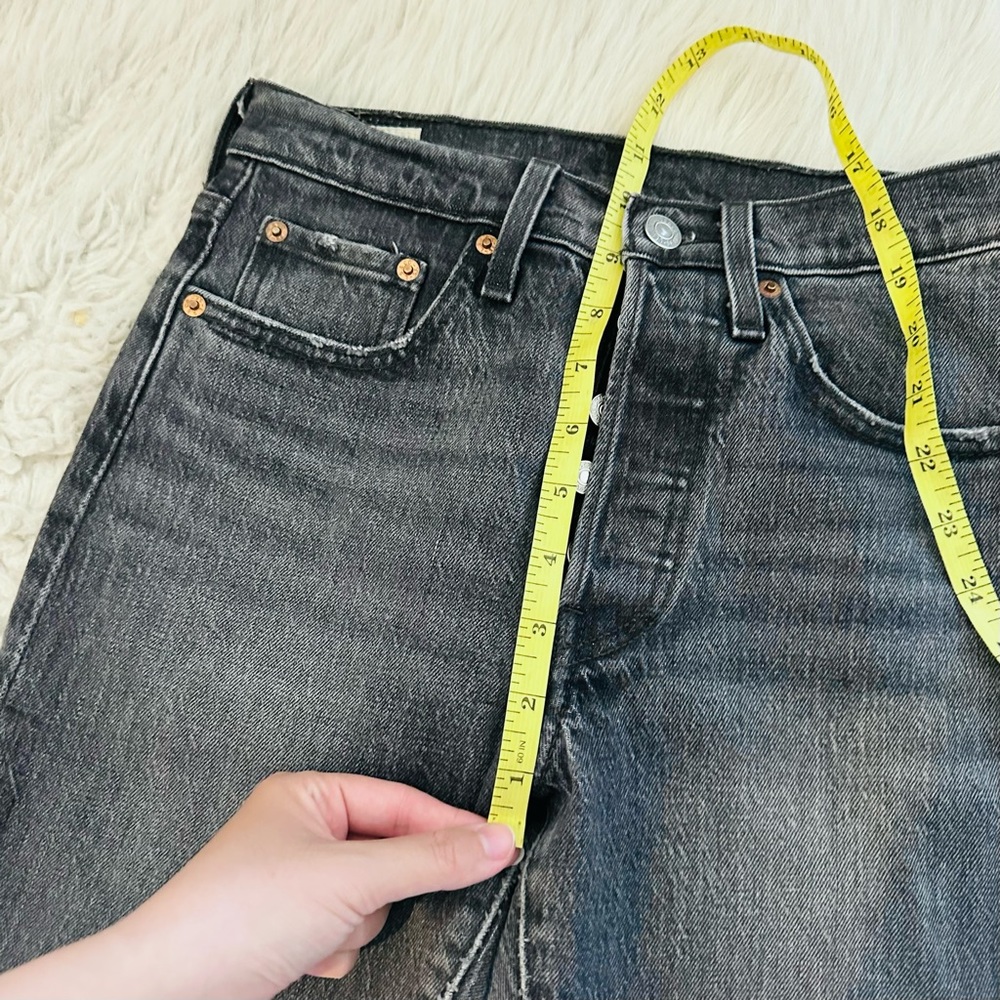 Levi's 501 S Skinny coal washed black jeans - Size 24 - Picture 7 of 13
